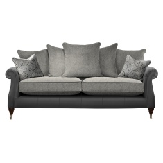 Parker Knoll Eastbury Grand Pillow Back Leather/Fabric Sofa