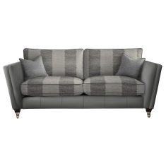 Parker Knoll Harlow Grand Formal Back Leather/Fabric Sofa