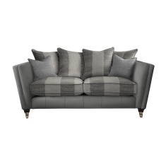 Parker Knoll Harlow Large 2 Seater Pillow Back Leather/Fabric Sofa