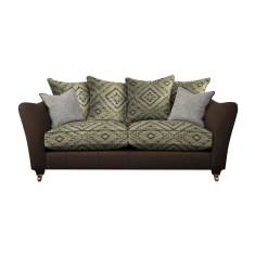 Parker Knoll Harriet 2 Seater Pillow Back Leather/Fabric Sofa