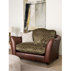 Parker Knoll Harriet Leather/Fabric Snuggler Parker Knoll Harriet Leather/Fabric Snuggler