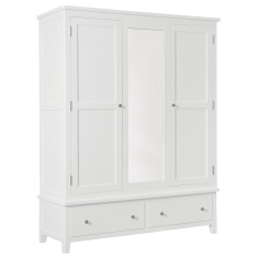 Cannes Triple Wardrobe - Painted White