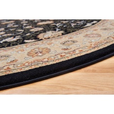 Mastercraft 6529/090 Noble Art Round Rug - Black/Gold
