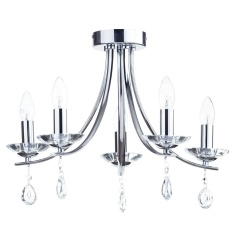 BHS Bugsy Flush Light - Chrome