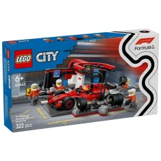 LEGO City 60443 F1 Pit Stop & Pit Crew with Ferrari Car LEGO City 60443 F1 Pit Stop & Pit Crew with Ferrari Car