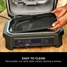 Ninja Woodfire XL Grill & Flat Plate - Black