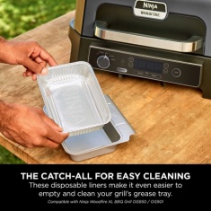 Ninja Woodfire XL Large Grease Tray Liners (10 Pack) - Silver