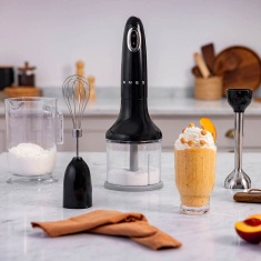 Smeg HBF03BLUK 4-in-1 Hand Blender with Accessories - Black