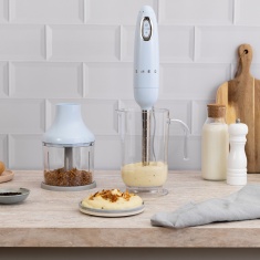 Smeg HBF03PBUK 4-in-1 Hand Blender with Accessories - Pastel Blue
