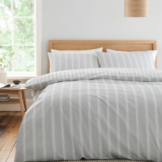 Bianca Ashford Stripe Duvet Set - Silver Bianca Ashford Stripe Duvet Set - Silver