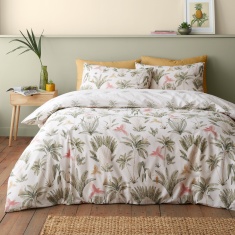 Catherine Lansfield Paradiso Palm Duvet Set - Natural Catherine Lansfield Paradiso Palm Duvet Set - Natural
