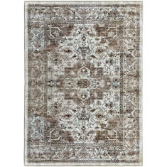 Silk Road Keshan Washable Rug - Cream/Brown Silk Road Keshan Washable Rug - Cream/Brown
