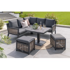 St Lucia Corner Set With Adjustable Table