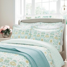 V&A Voysey Anselm Duvet Cover Set - Aqua