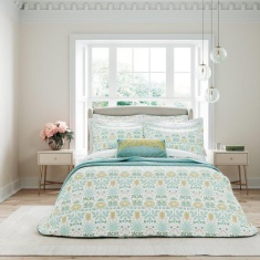 V&A Voysey Anselm Duvet Cover Set - Aqua