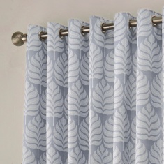 Paoletti Horto Botanical Eyelet Curtains - Blue