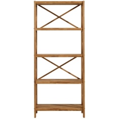 X Oak 5 Shelf Unit