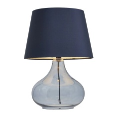 BHS Clarise Glass Table Lamp - Colbalt Blue
