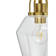 BHS Saskia Bubble Glass 3 Light Diner - Warm Satin Brass