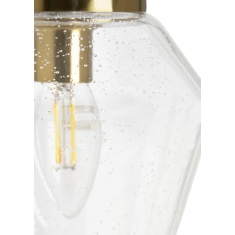 BHS Saskia Bubble Glass Arc Table Lamp - Warm Satin Brass