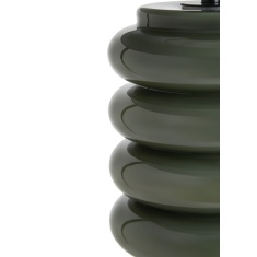 BHS Rahya Ribbed Glass Table Lamp - Green