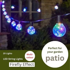 Smart Garden Firefly Festoon Lv String Lights Set of 20 - Multi