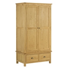 Provence Oak 2 Door Gents Wardrobe