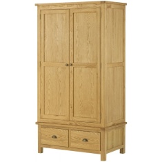 Provence Oak 2 Door Gents Wardrobe
