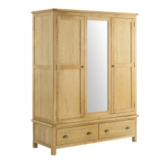 Provence Oak 3 Door Triple Wardrobe