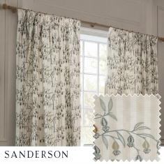 Sanderson Chinese Lanterns Pencil Pleat Curtains - Linen