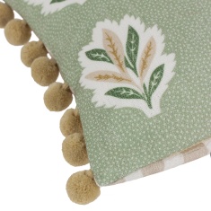 Sanderson Sessile Leaf Feather Rich Cushion 30x50cm - Sage