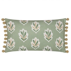 Sanderson Sessile Leaf Feather Rich Cushion 30x50cm - Sage