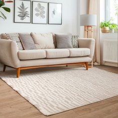 Asiatic Axel AX02 Shaggy Rug - Cream/White