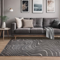 Asiatic Axel AX08 Shaggy Rug - Charcoal