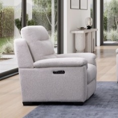 Nelson Power Recliner Leather Chair With Lumbar Support Nelson Power Recliner Leather Chair With Lumbar Support