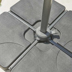Norfolk Leisure Royce 100kg Four Part Plastic Concrete Base - Black