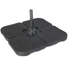 Norfolk Leisure Royce 100kg Four Part Plastic Concrete Base - Black Norfolk Leisure Royce 100kg Four Part Plastic Concrete Base - Black