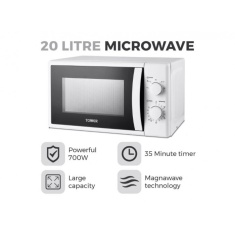 Tower T24034WHT 700W Manual Microwave 20L - White