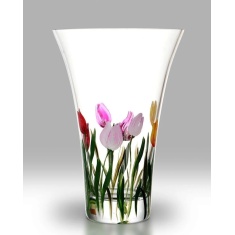 Nobile Rainbow Tulips Flared Vase 19cm