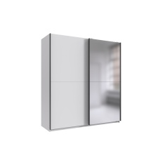 Wiemann Derby Sliding Door Wardrobe With 1 Mirrored Door 179cm - Brilliant White