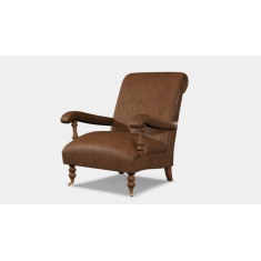 Wood Bros Clayton Leather Fireside Armchair
