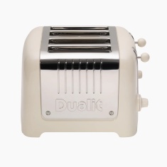 Dualit 46263 Lite 4-Slot Peek & Pop With Rack - Canvas White Dualit 46263 Lite 4-Slot Peek & Pop With Rack - Canvas White
