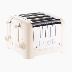 Dualit 46263 Lite 4-Slot Peek & Pop With Rack - Canvas White