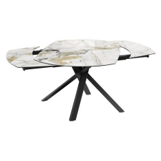 Akante Kheops 130cm/190cm Extending Dining Table - Doro Marble