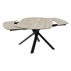Akante Kheops 130cm/190cm Extending Dining Table - Travertine Ceramic