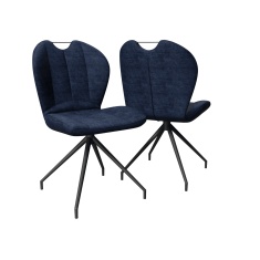 New York Swivel Dining Chair - Navy Blue