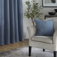Curtina Textured Chenille Filled Cushion 43cm - Navy