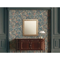 DID Bird of Paradise Wallpaper - Dark Blue & Silver