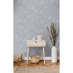 Holden Decor Amarante Wallpaper - Slate Blue