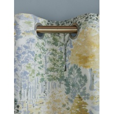 Laura Ashley Bernwood Eyelet Curtains - Ochre Yellow